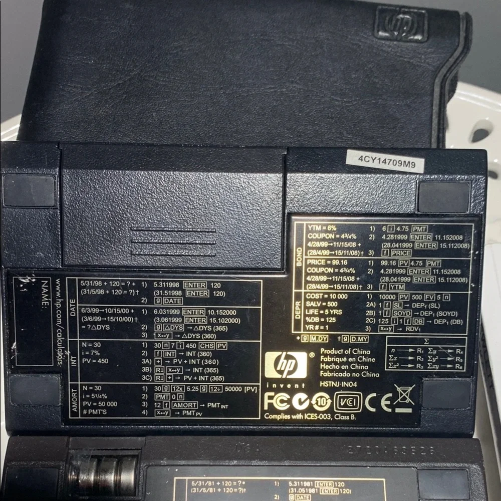 HP 12C Financial Calculator with Black and Gold Accents - Picture 6 of 10